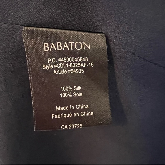 Aritzia Babaton Blue Silk Printed Sleeveless Mini Dress Medium - Picture 5 of 5